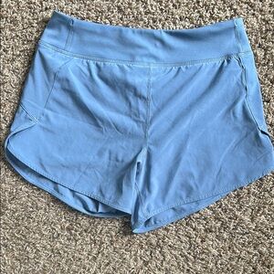 Athleta Girl Run The World 3” blue shorts- size L/12
